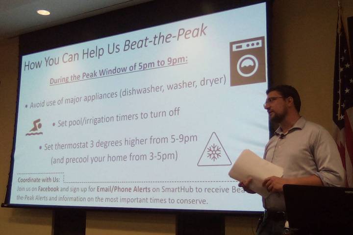 Selwyn Harris/Pahrump Valley Times Logan Gernet, Valley Electric Association’s Vice Presiden ...