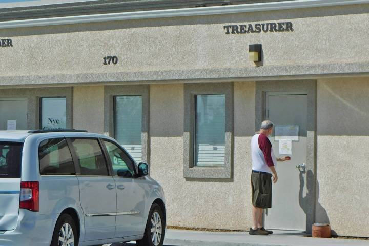 Robin Hebrock/Pahrump Valley Times The Nye County Treasurer's Office in Pahrump, shown here, is ...