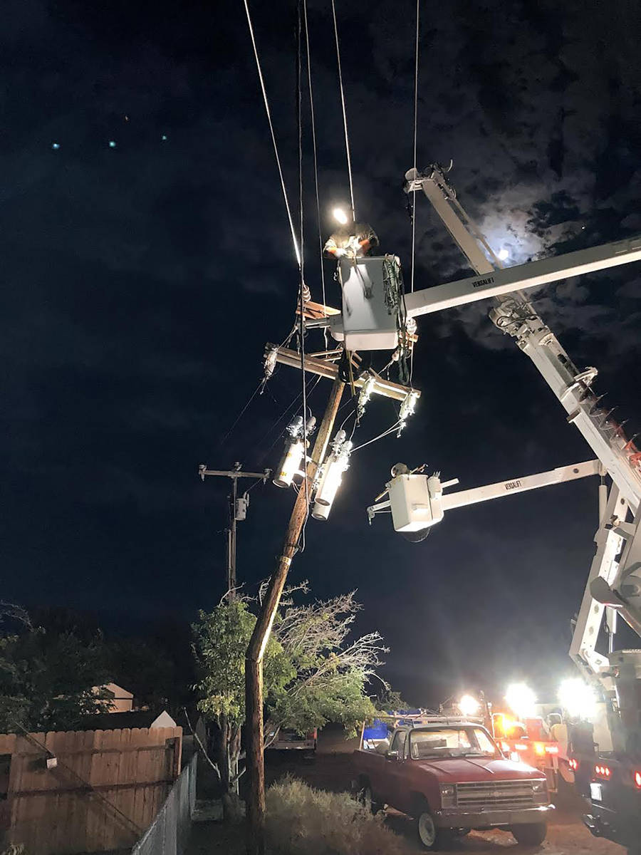 Special to the Pahrump Valley Times This photo provided by Valley Electric Association shows a ...