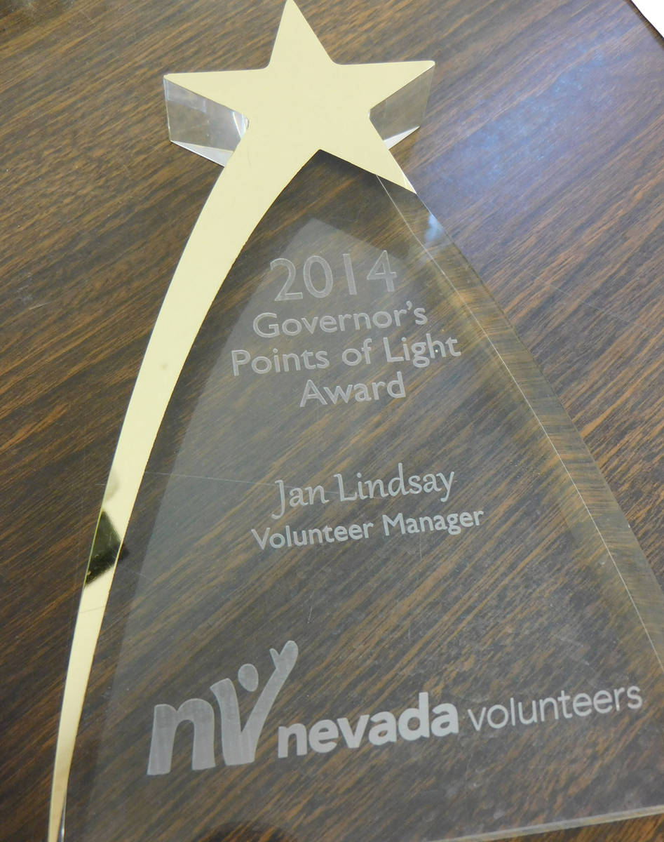 Robin Hebrock/Pahrump Valley Times This is not the first Points of Light Award bestowed upon a ...