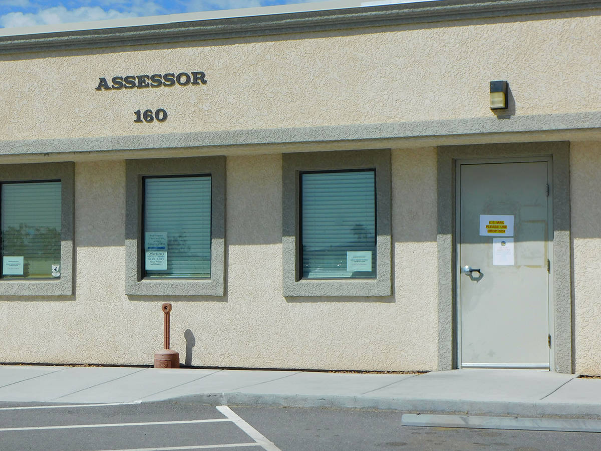 Robin Hebrock/Pahrump Valley Times The Nye County Assessor's Office is located at 160 N. Floyd ...