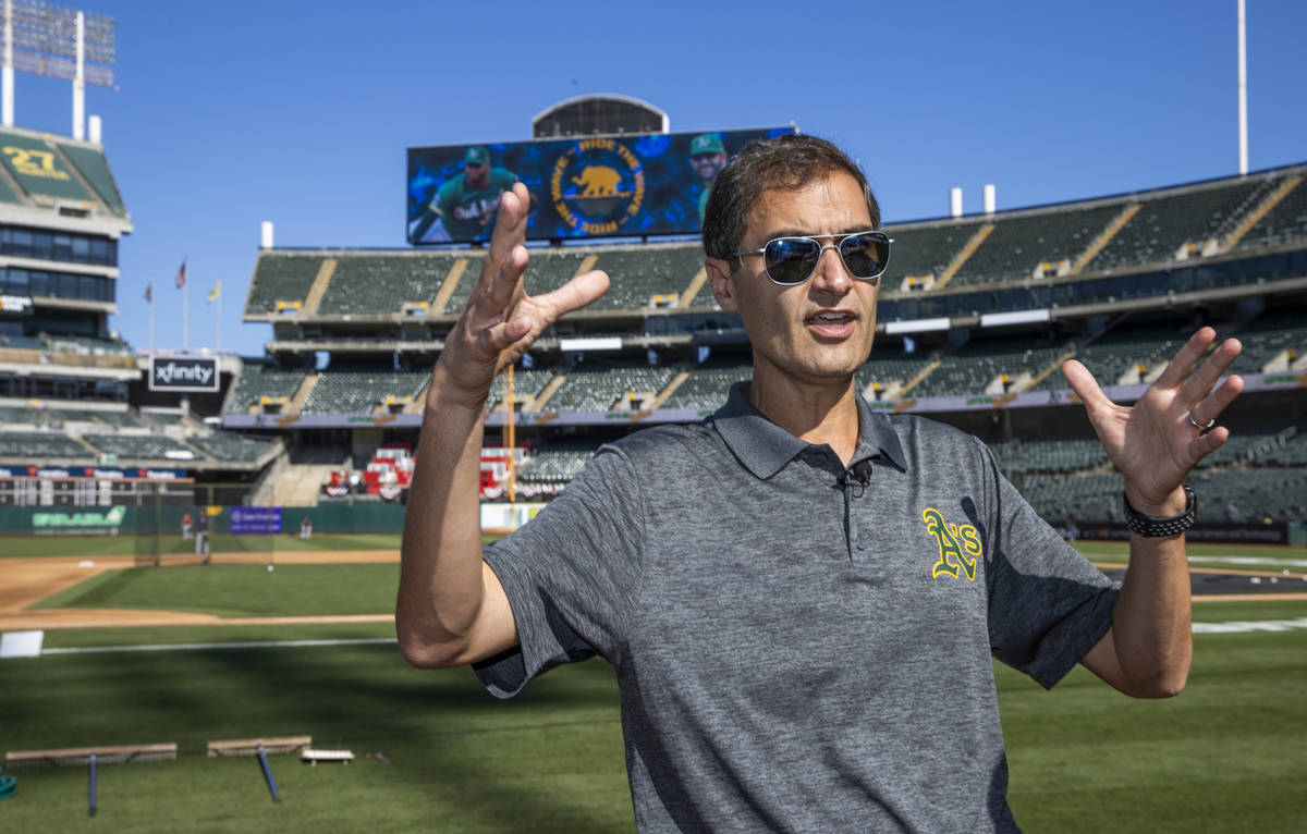 L.E. Baskow/Las Vegas Review-Journal Oakland A's President Dave Kaval talks about the current s ...