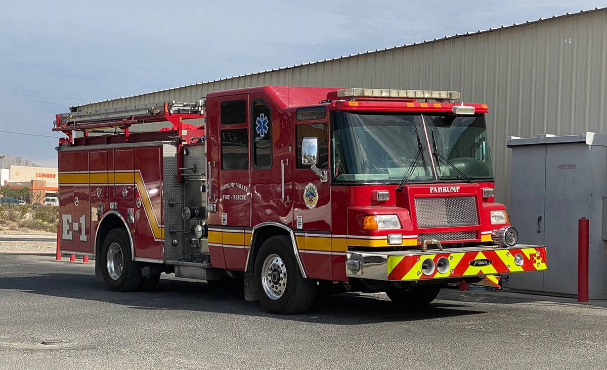Nye County Pahrump Valley Fire and Rescue (reserve) Engine 1 was requested and assigned to res ...
