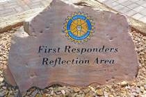 Robin Hebrock/Pahrump Valley Times The First Responders Reflection Area was dedicated on Sept. ...