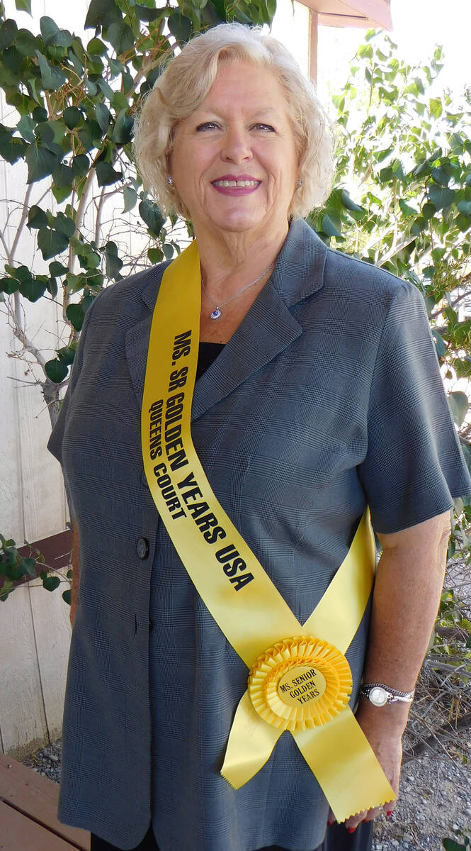 Robin Hebrock/Pahrump Valley Times Ms. Senior Golden Years contestant number five Sharon Crisp.