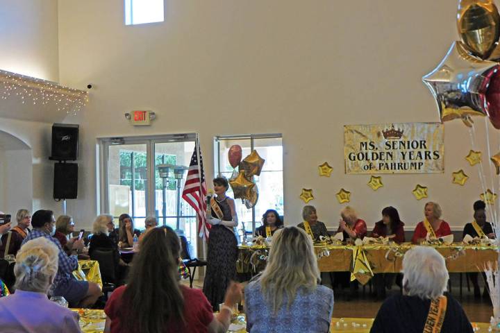 Robin Hebrock/Pahrump Valley Times The six contestants for the 2021 Ms. Senior Golden Years Pag ...