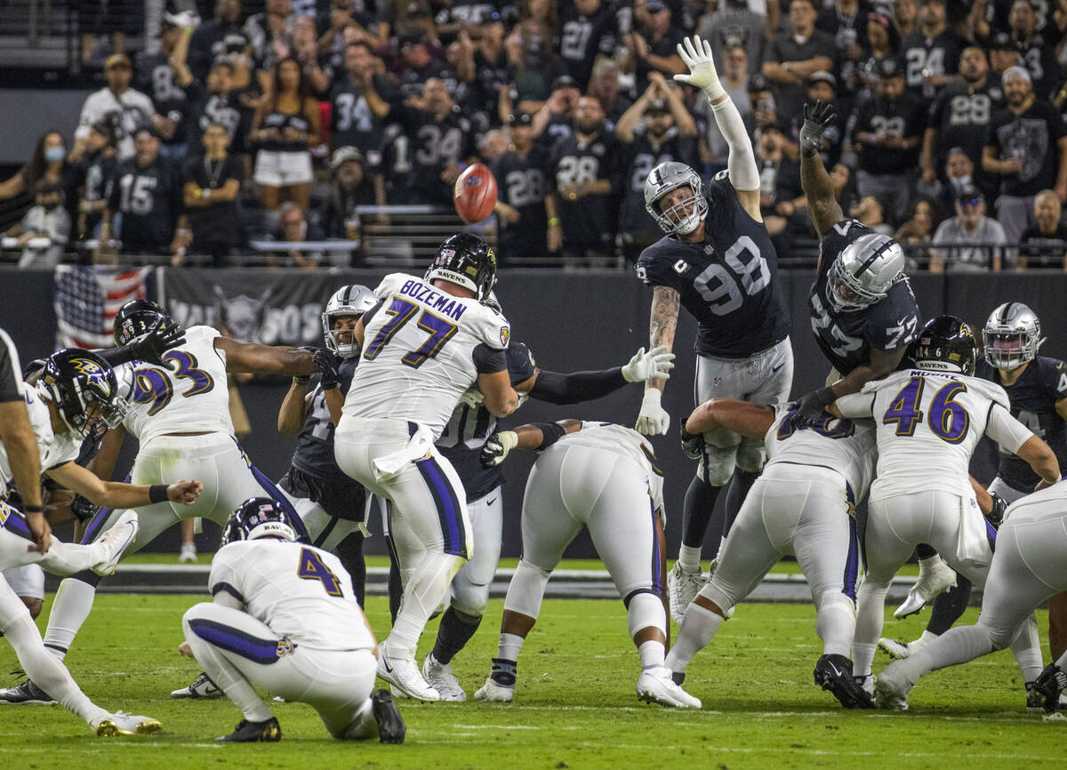 Las Vegas Raiders get opener win 33-27 over Ravens in OT