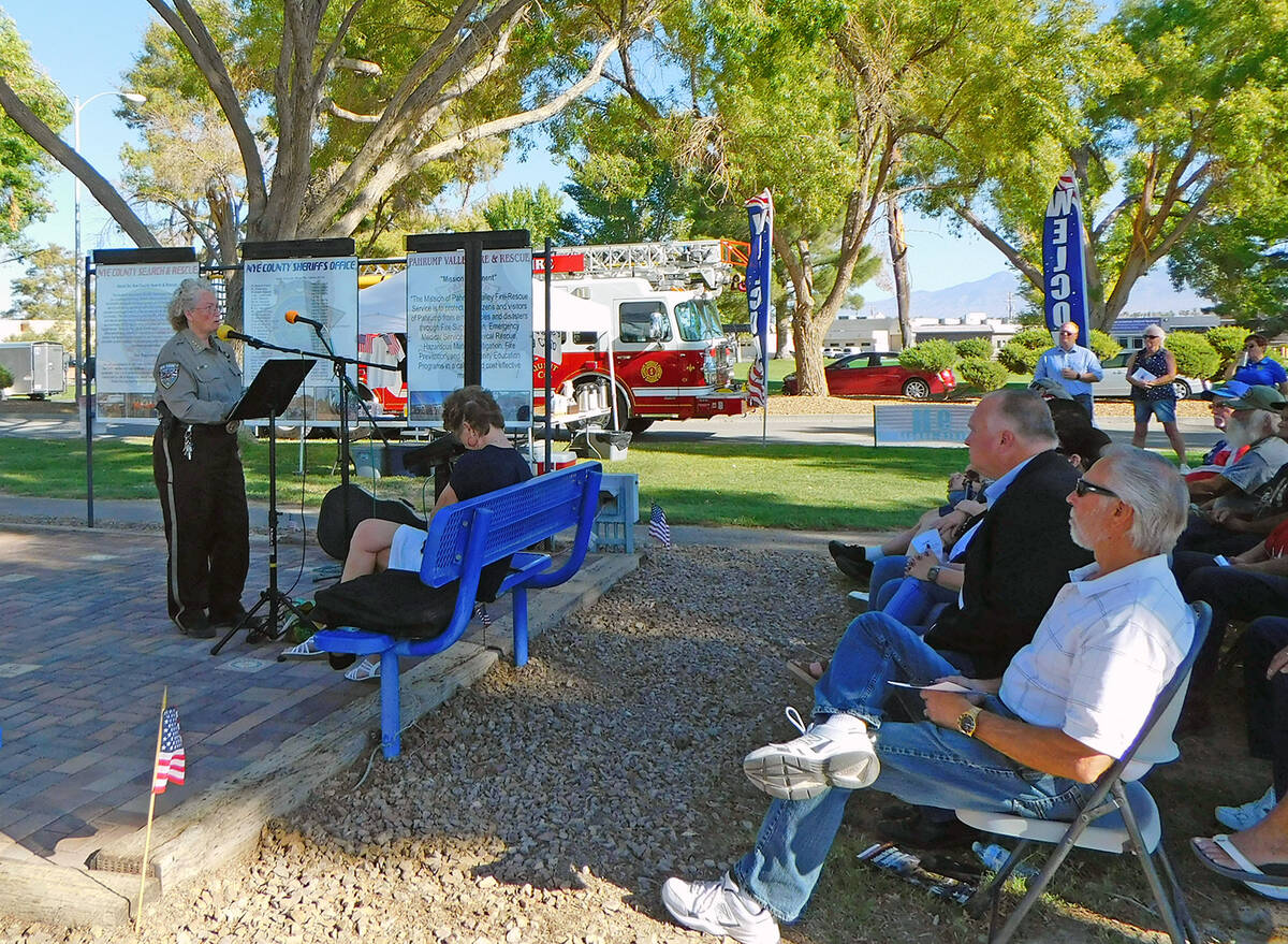 Robin Hebrock/Pahrump Valley Times Nye County Sheriff Sharon Wehrly was also a guest speaker at ...