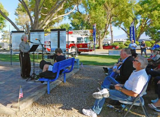 Robin Hebrock/Pahrump Valley Times Nye County Sheriff Sharon Wehrly was also a guest speaker at ...