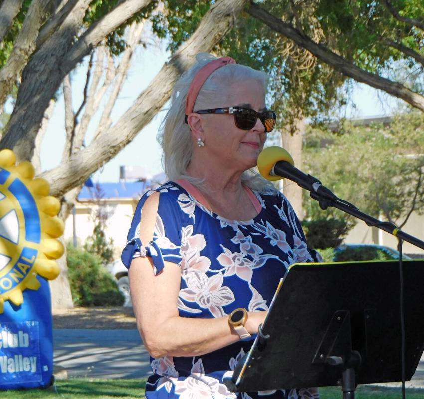 Robin Hebrock/Pahrump Valley Times Nye County Commission Chair Debra Strickland was another gue ...