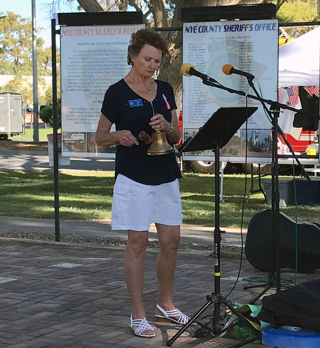 Robin Hebrock/Pahrump Valley Times Rotarian and 9/11 Memorial Ceremony event co-chair Phyllis H ...