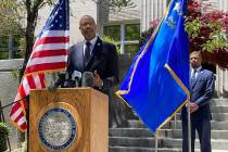 (Bill Dentzer/Las Vegas Review-Journal) Nevada Attorney General Aaron D. Ford joined a coalitio ...