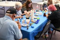 Richard Stephens/Special to the Pahrump Valley Times Members of the Beatty Rocks group paintin ...