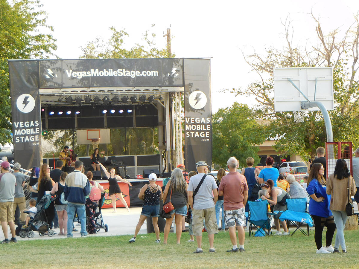 Robin Hebrock/Pahrump Valley Times The main stage at the Pahrump Fall Festival was almost const ...