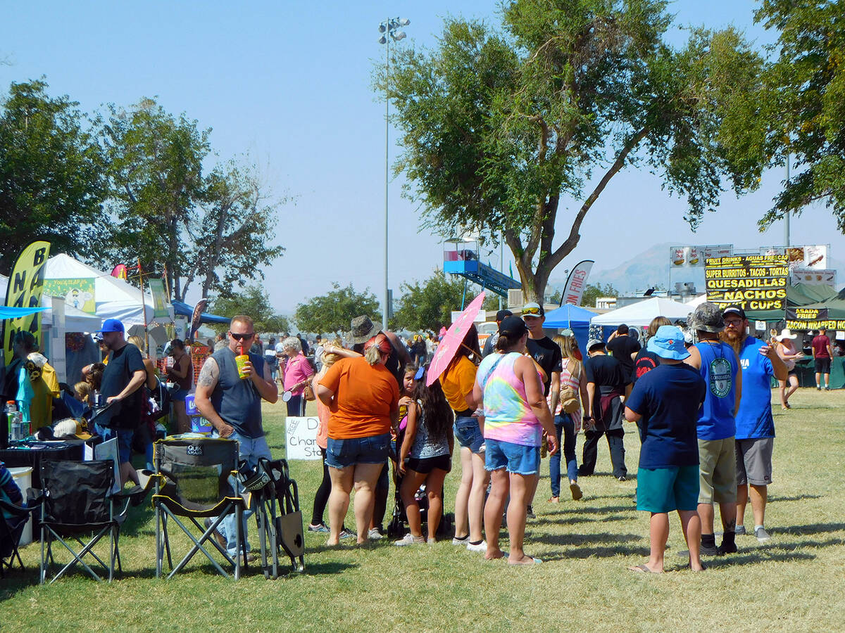Robin Hebrock/Pahrump Valley Times Petrack Park saw thousands of people come through over the f ...
