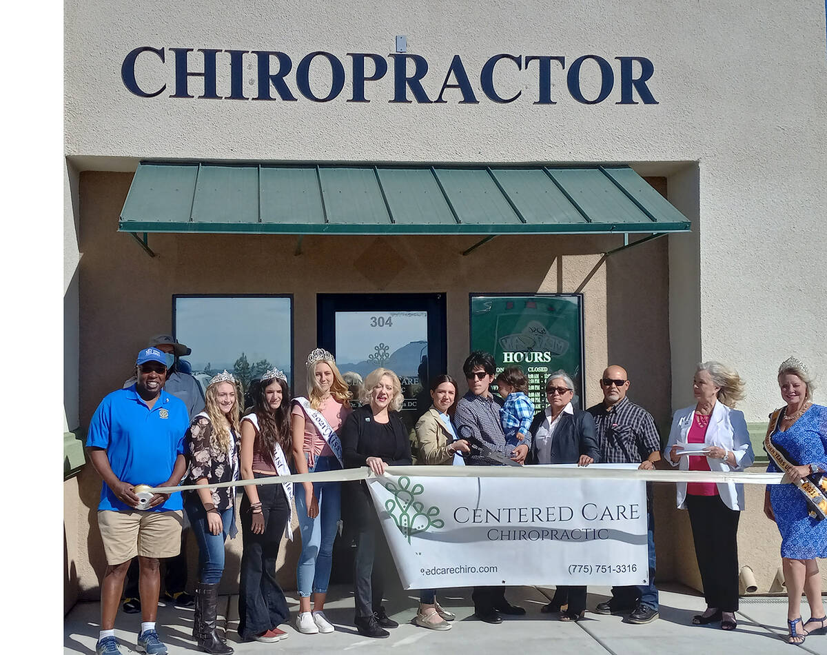 Selwyn Harris/Pahrump Valley Times Owner Dr. Katarina Sepulvada, center, of Centered Care Chiro ...