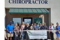 Selwyn Harris/Pahrump Valley Times Owner Dr. Katarina Sepulvada, center, of Centered Care Chiro ...
