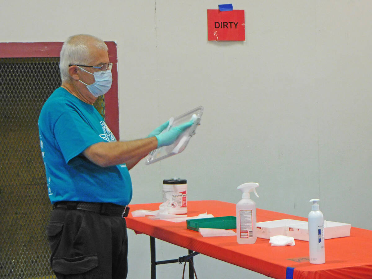 Robin Hebrock/Pahrump Valley Times Sanitization was a high priority for Remote Area Medical cre ...