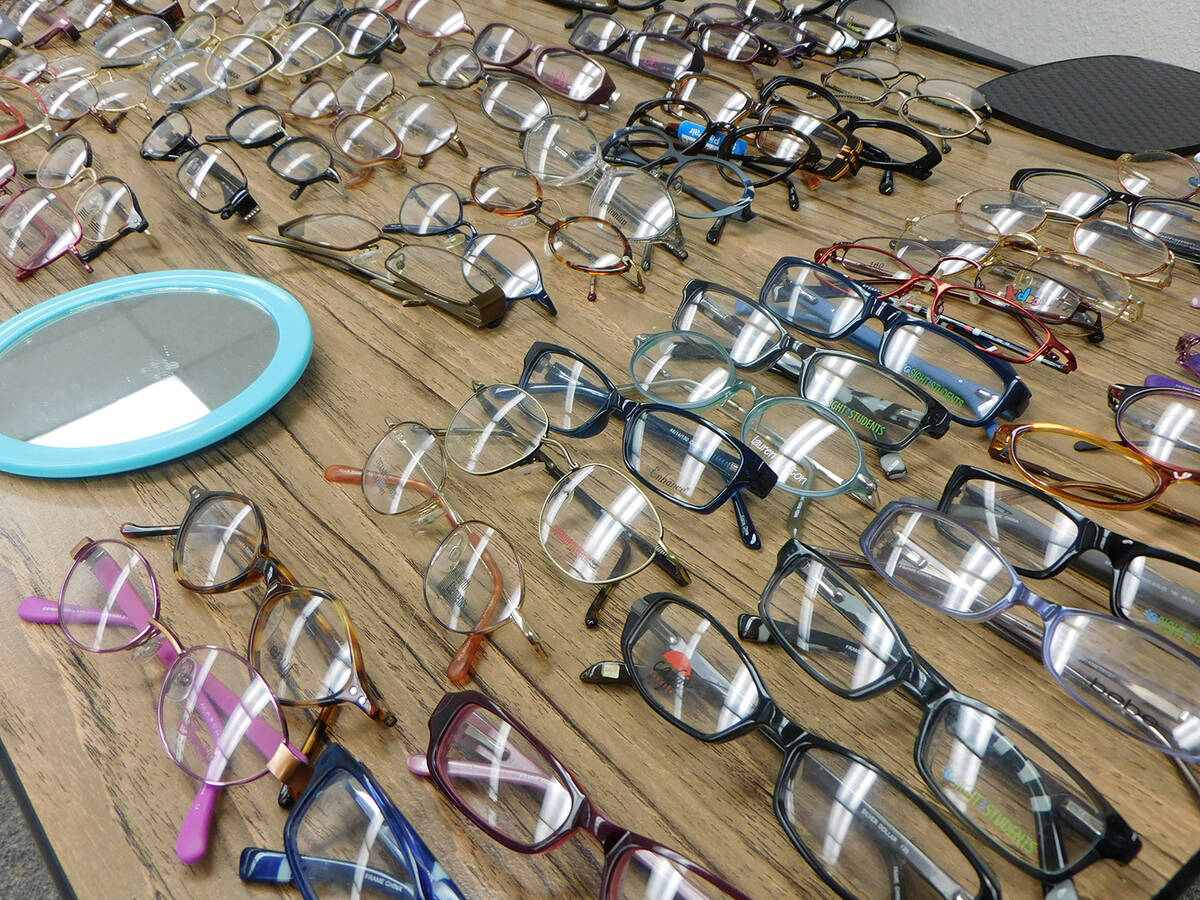 Robin Hebrock/Pahrump Valley Times Those who needed new glasses had a large selection of free f ...