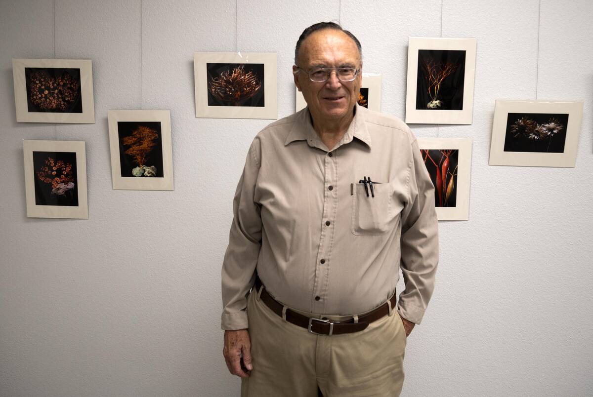 Special to the Pahrump Valley Times Local Beatty photographer/artist Richard Stephens stands i ...