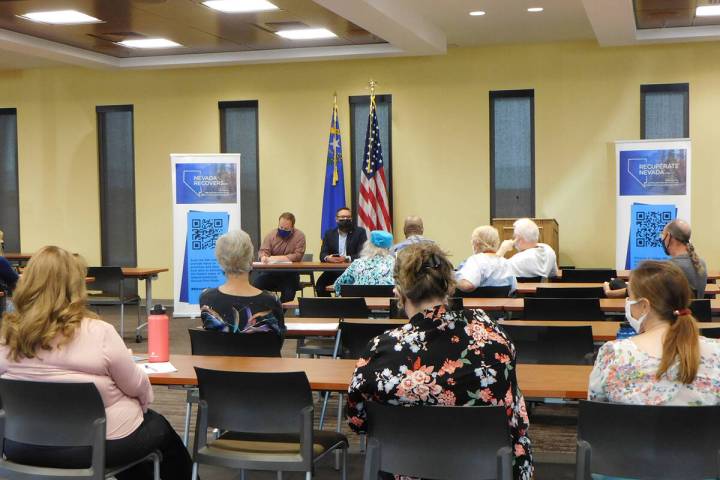 Robin Hebrock/Pahrump Valley Times The Nevada Recovers Listening Tour made a trip to the Pahrum ...