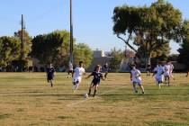 Danny Smyth/Pahrump Valley Times The next game for the Trojans boys soccer will be against Equ ...