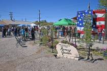 Richard Stephens/Special to the Pahrump Valley Times The Beatty VFW memory garden was dedicate ...