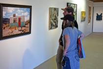 Richard Stephens/Special to the Pahrump Valley Times Attendees of the Bullfrog Biennial Art Exh ...