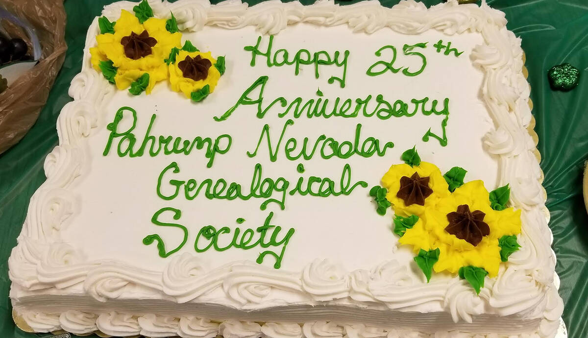 Special to the Pahrump Valley Times The Pahrump Nevada Genealogical Society celebrated 25 years ...