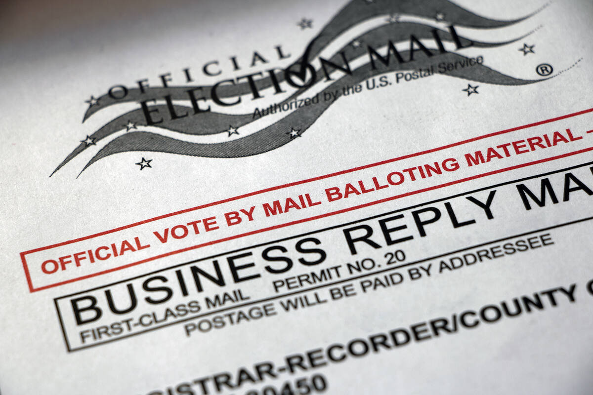 Getty Images Nevada law requires that all mail ballots be sent to all active voters in the stat ...