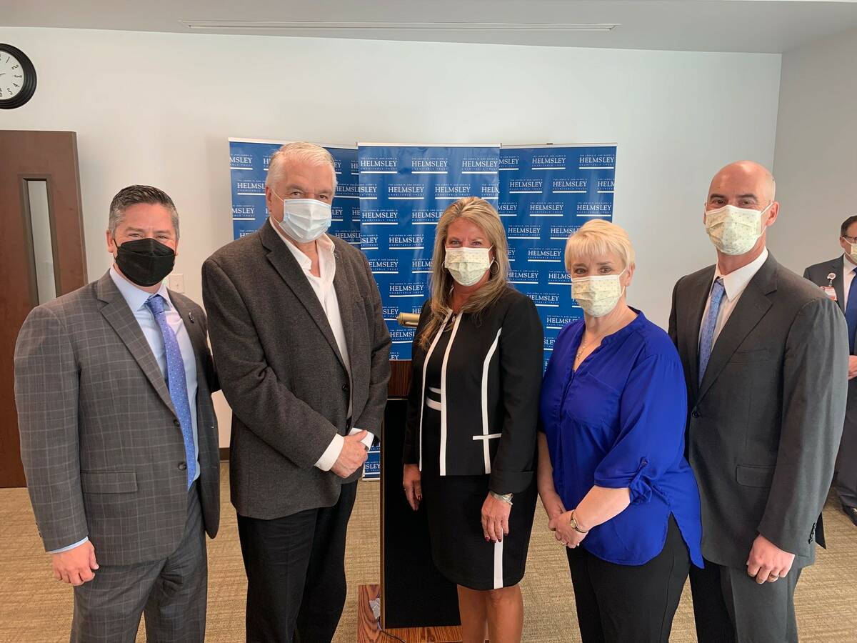 Courtesy/Desert View Hospital Pictured from left to right is Nevada Assemblyman Steve Yeager, ...