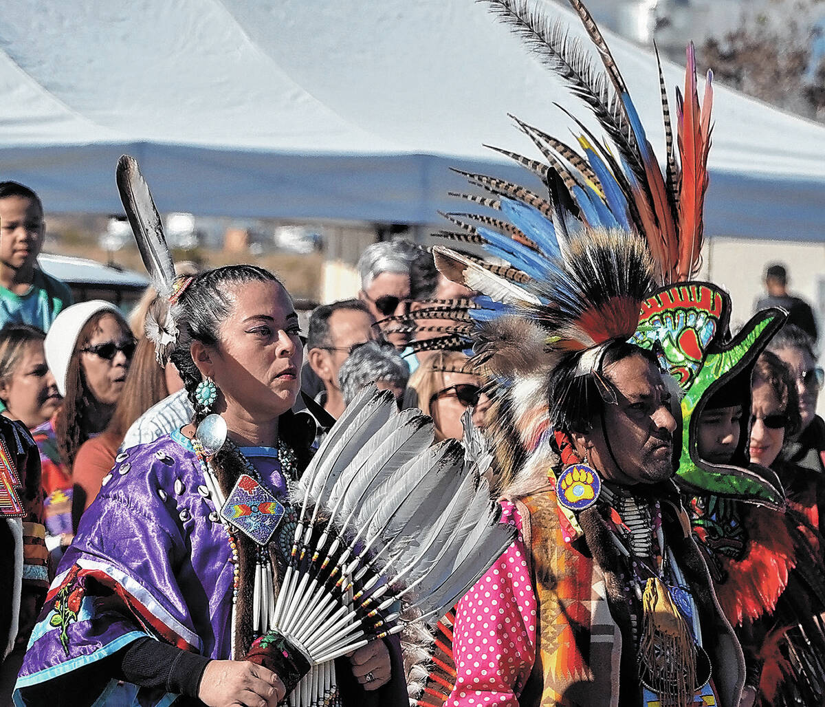 Horace Langford Jr./Pahrump Valley Times In what's known as the 'Grand Entry,' Native American ...