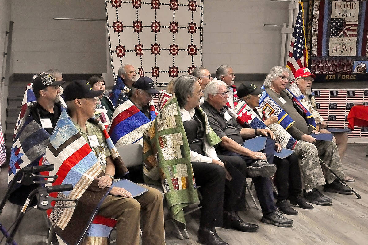 Horace Langford Jr./Pahrump Valley Times The entire group of veterans who received their handma ...