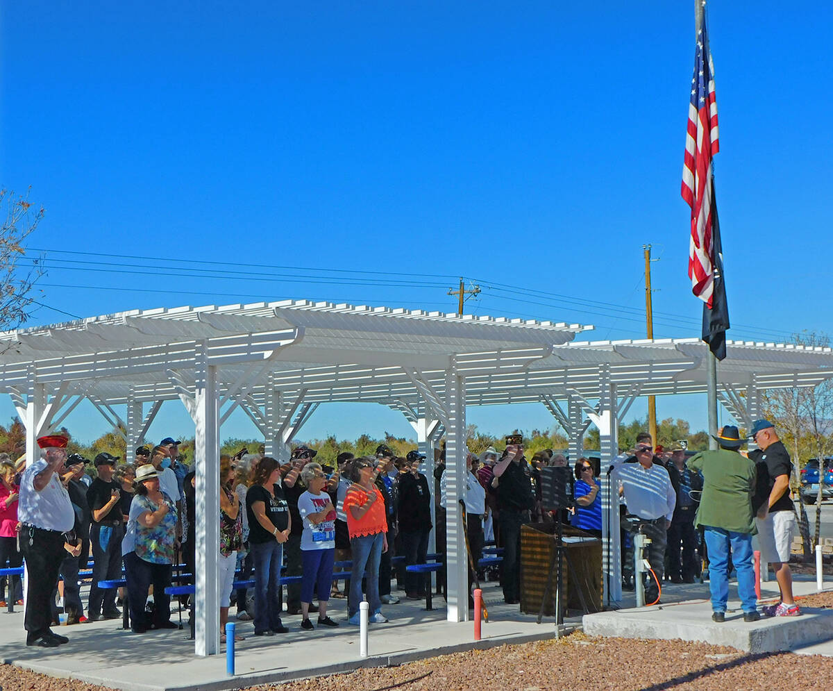 Robin Hebrock/Pahrump Valley Times The VFW Post #10054 hosted a Veterans Day ceremony at 11 a.m ...