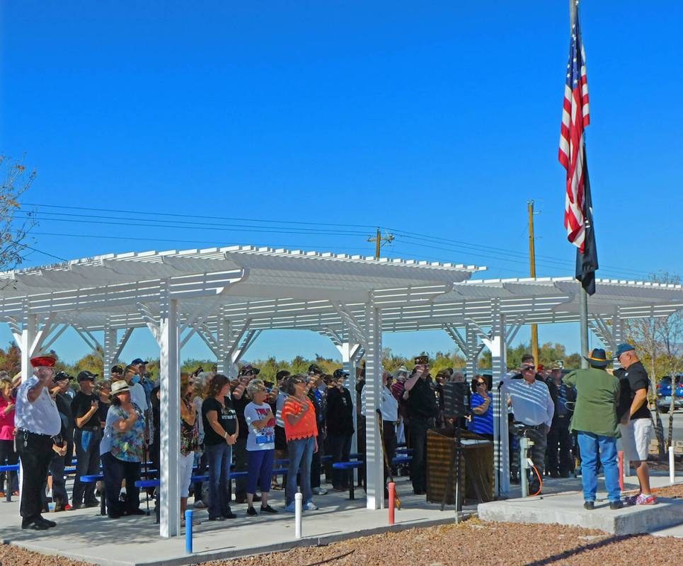 Robin Hebrock/Pahrump Valley Times The VFW Post #10054 hosted a Veterans Day ceremony at 11 a.m ...