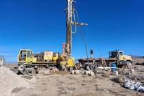 Special to the Pahrump Valley Times This photo shows exploration drilling at the Tonopah lithiu ...