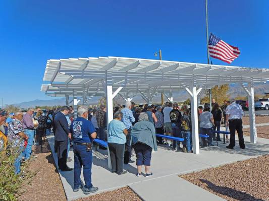 Robin Hebrock/Pahrump Valley Times With the flag waving in the slight breeze, VFW Veterans Day ...