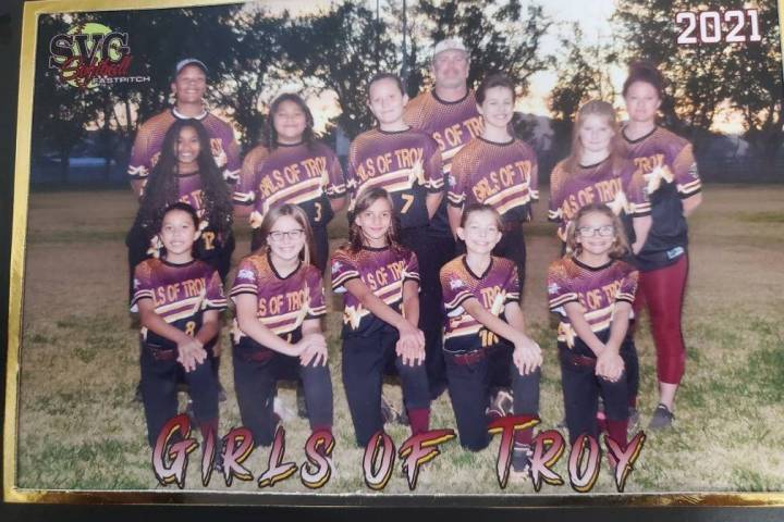 Pahrump U10 softball team 2021.