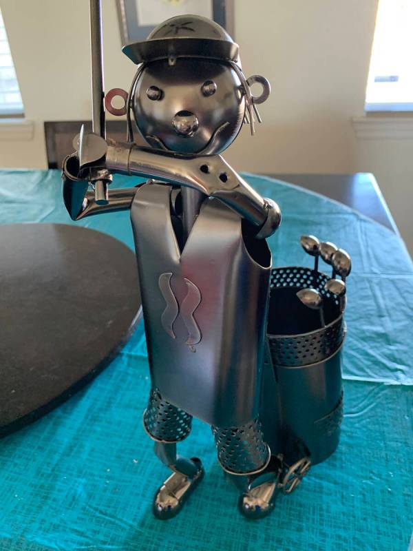 Special to the Pahrump Valley Times A golf-themed wine bottle holder is another of the more tha ...