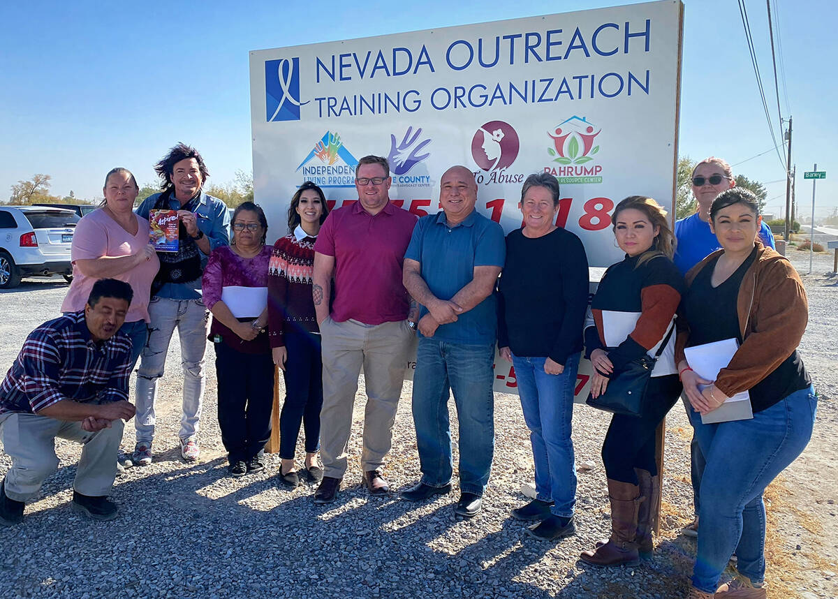 Special to the Pahrump Valley Times The Nevada Outreach Training Organization team poses with b ...