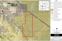 Special to the Pahrump Valley Times This map, provided on the BLM's website, shows the proposed ...