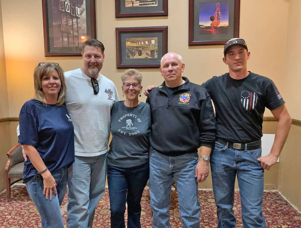 Special to the Pahrump Valley Times From left to right are Denise Koch, Doug Stout, Denise Flan ...