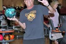 Randy Gulley/Special to the Pahrump Valley Times A bowler pauses for a moment to flash a peace ...