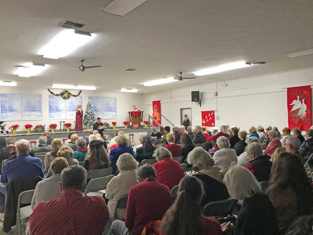 Robin Hebrock/Pahrump Valley Times The Bob Ruud Community Center was packed with patrons on Dec ...