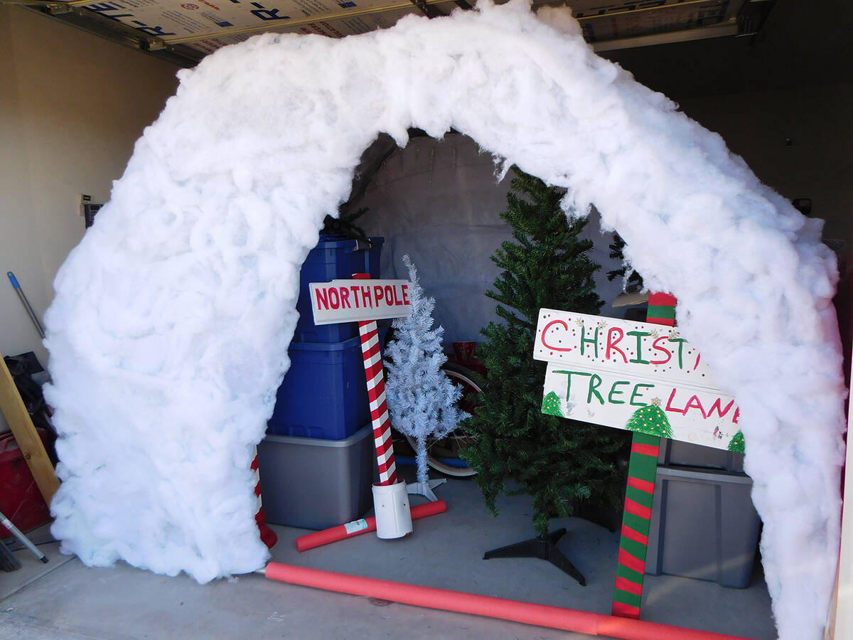 Robin Hebrock/Pahrump Valley Times The Ferris family constructed a snow cave for the Abominable ...