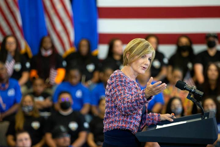 (Ellen Schmidt/Las Vegas Review-Journal) Rep. Susie Lee, D-Nev., said the Build Back Better Act ...