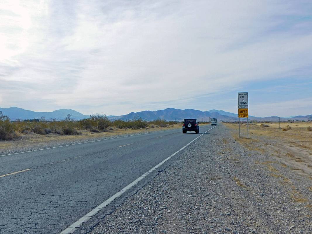 Robin Hebrock/Pahrump Valley Times A view of Bell Vista Avenue traveling west from Highway 160.