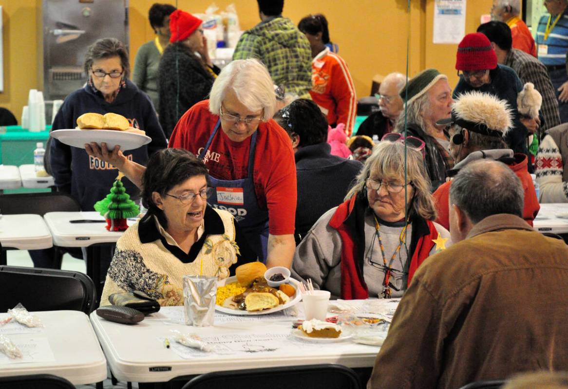 Horace Langford Jr/Special to the Pahrump Valley Times Volunteers are pictured serving up hot h ...