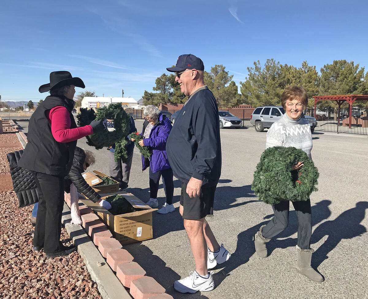 Robin Hebrock/Pahrump Valley Times Nevada Silver Tappers and Ms. Senior Golden Years members, a ...