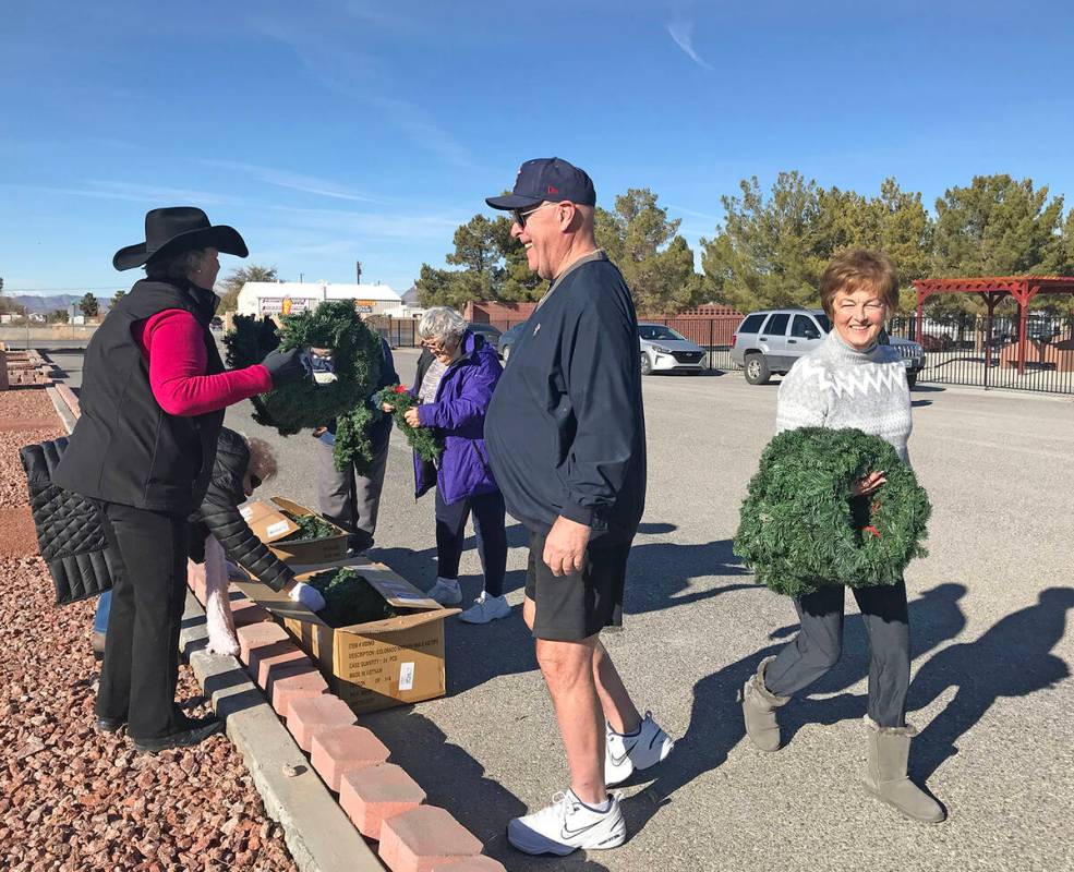 Robin Hebrock/Pahrump Valley Times Nevada Silver Tappers and Ms. Senior Golden Years members, a ...